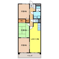 ラクール中切の物件間取画像